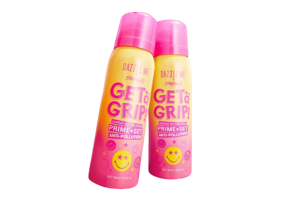 DAZZLE ME Get a Grip! SmileyWorld Edition Aerosol Setting Spray Prime+Set Anti-Pollution