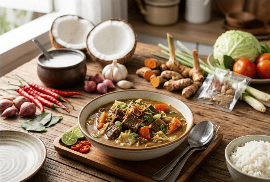 Tongseng sapi bersantan