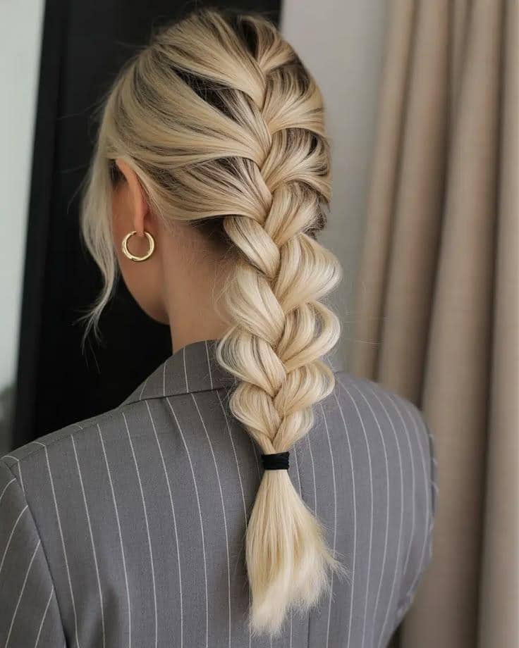 inspirasi gaya rambut kepang untuk office look yang stylish