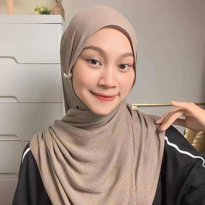 tutorial hijab pashmina viscose