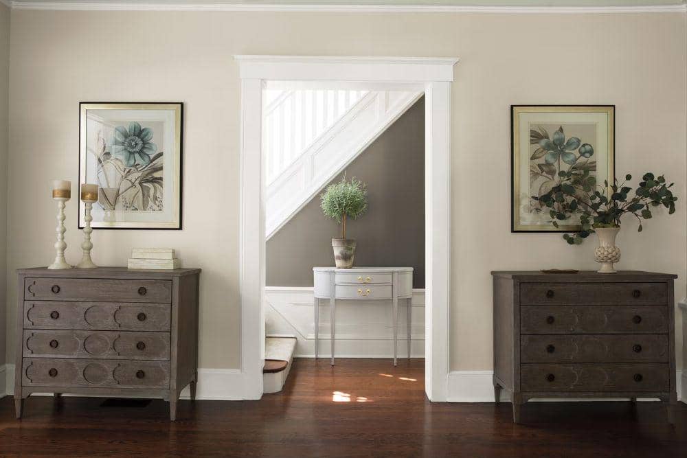 cat warna abu-abu, greige