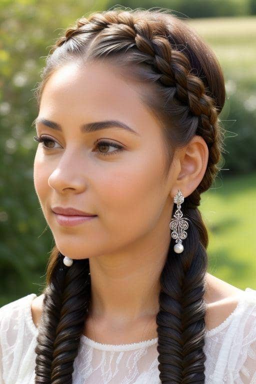 inspirasi gaya rambut kepang mahkota