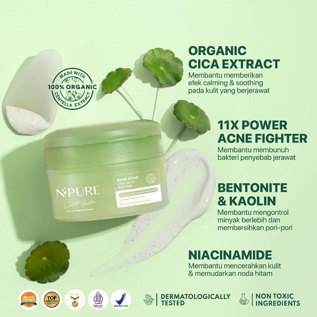 masker untuk kulit berminyak, berjerawat, dan berkomedo