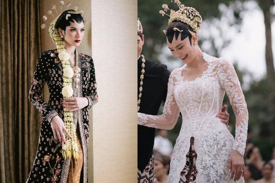 Gaya Artis Blasteran Pakai Busana Adat Jawa di Rangkaian Pernikahan 