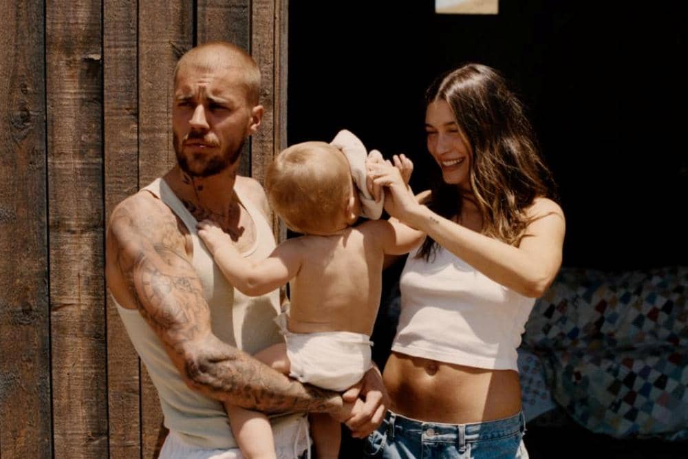 Justin Bieber, Hailey Bieber, dan Jack Blues Bieber