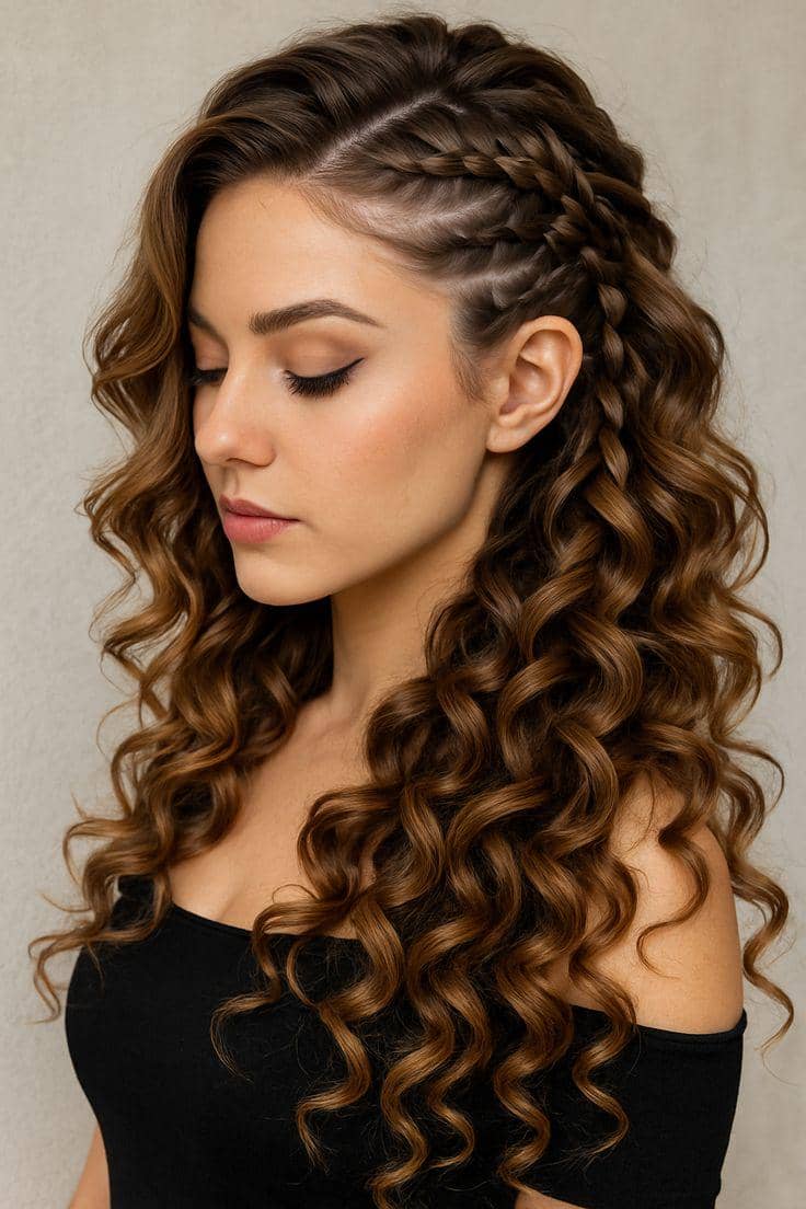 inspirasi tatanan rambut keriting untuk acara formal