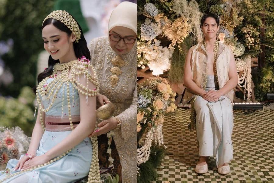 Detail Menarik Baju Siraman dan Ronce Melati Syifa Hadju & El Rumi