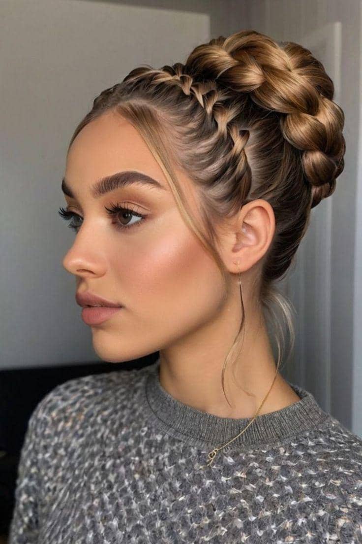 variasi kepang yang membuat rambut tampak lebih bervolume