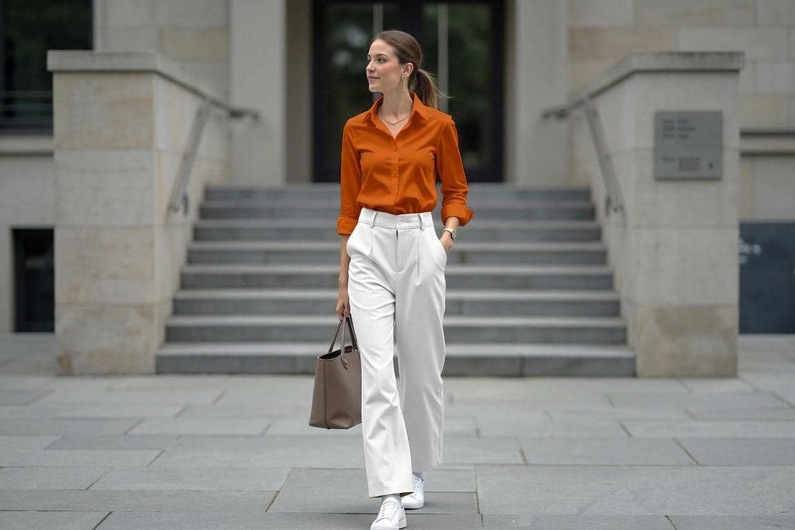 atasan warna burnt orange cocok dengan bawahan warna apa