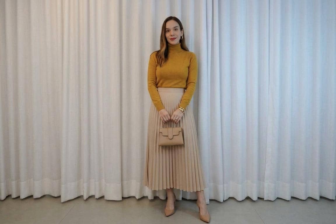 atasan warna mustard cocok dengan bawahan warna apa