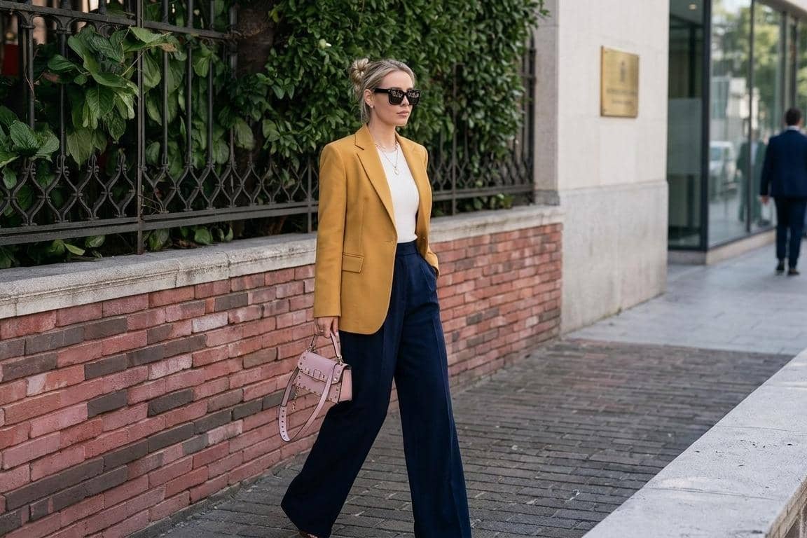 atasan warna mustard cocok dengan bawahan warna apa