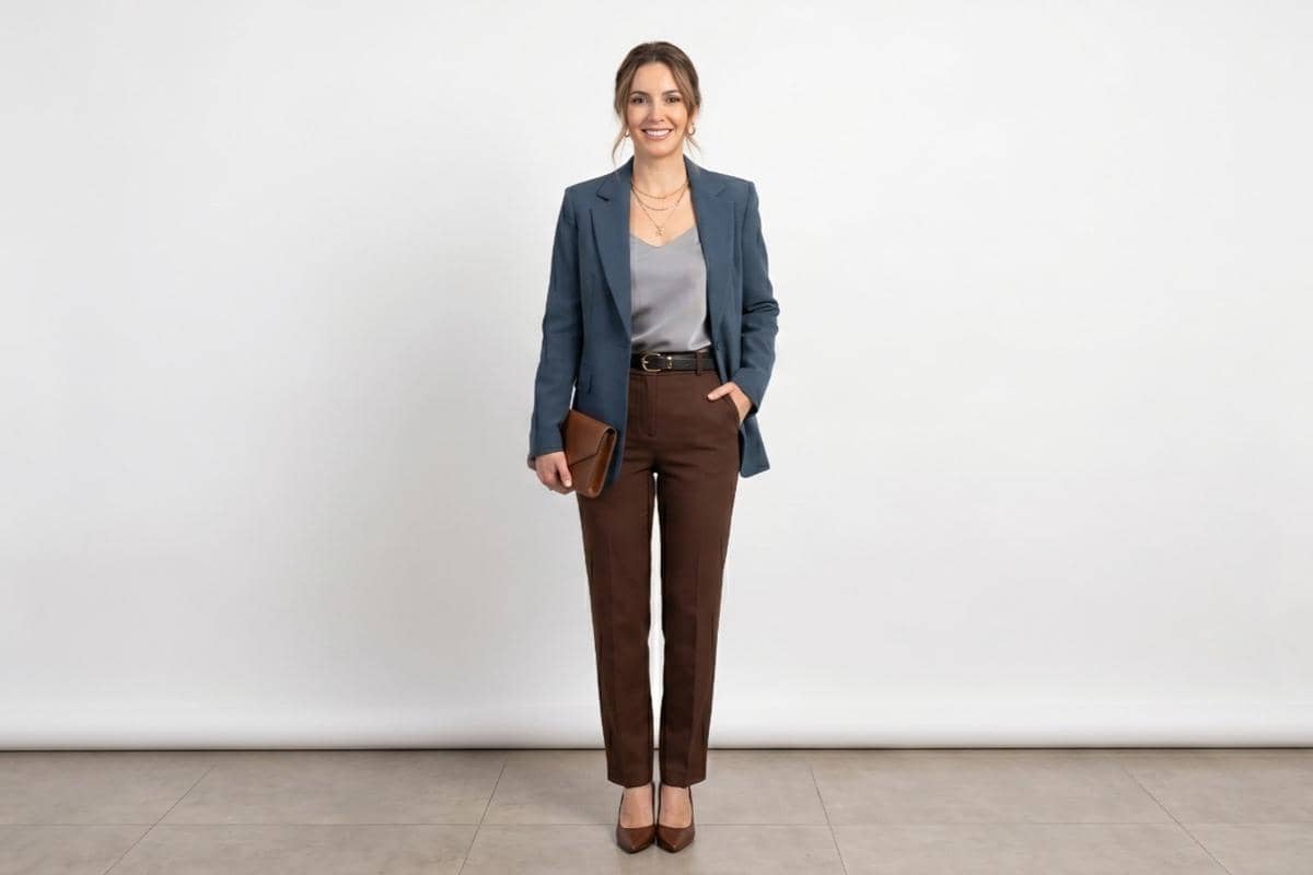 atasan warna steel blue cocok dengan bawahan warna apa