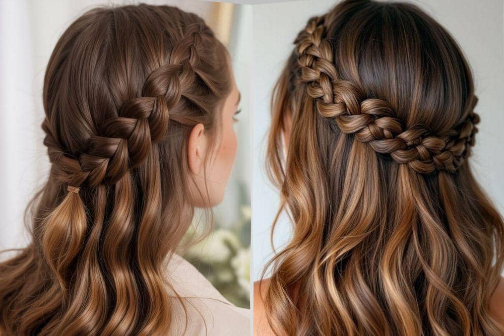 5 Variasi Tatanan Rambut Half Up dengan Kepang yang Chic dan Artsy