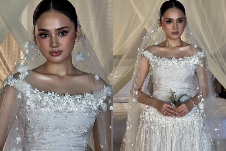 Detail Gaya Syifa Hadju dengan Gaun Putih saat Pernikahan di Bali