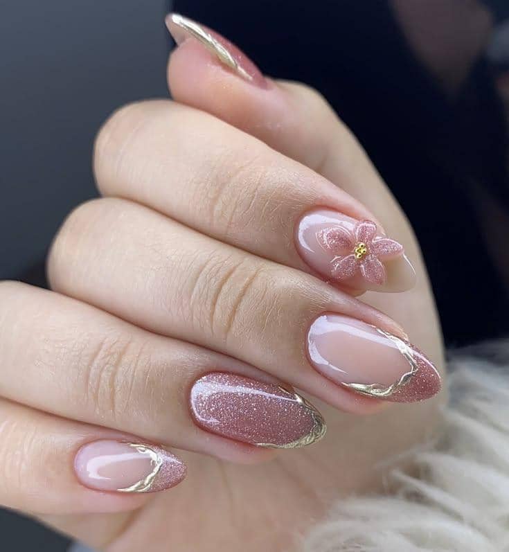 inspirasi nail art girly aesthetic