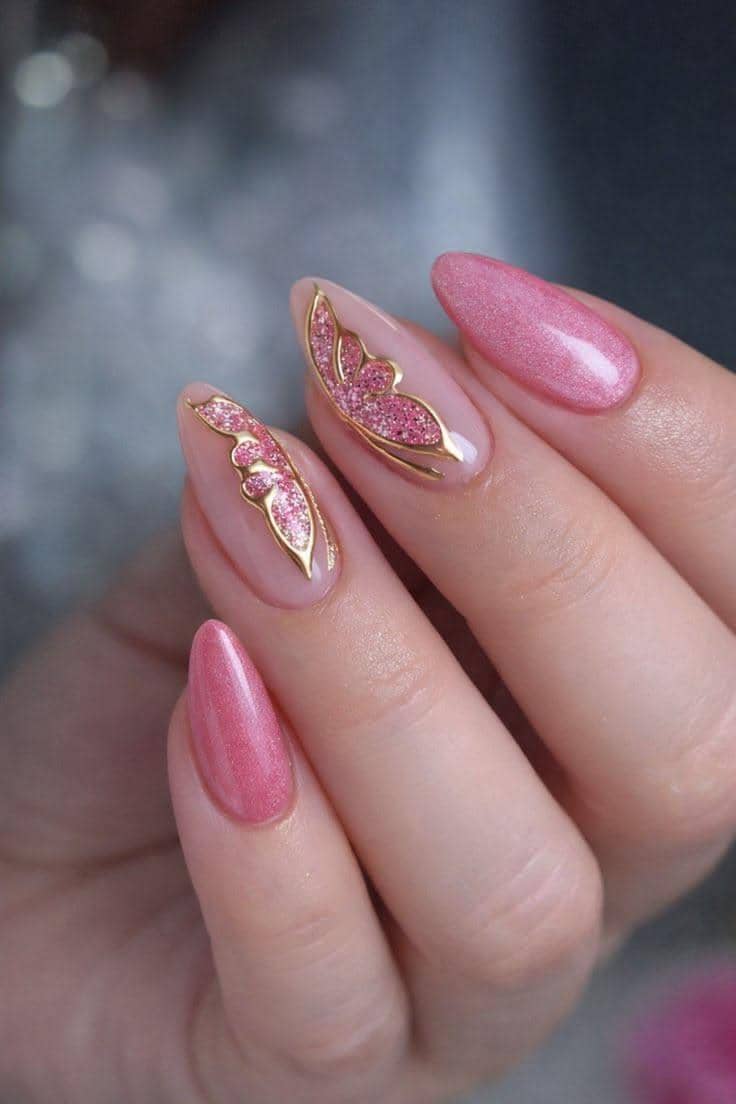 inspirasi nail art girly aesthetic