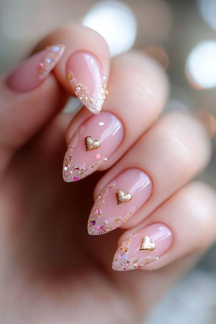 inspirasi nail art glitter soft look