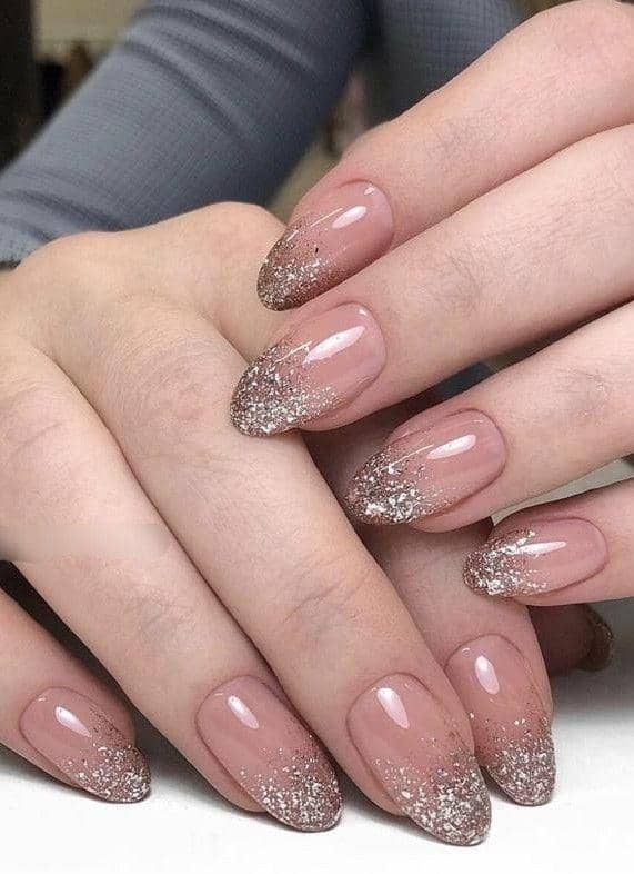 iinspirasi nail art glitter soft look