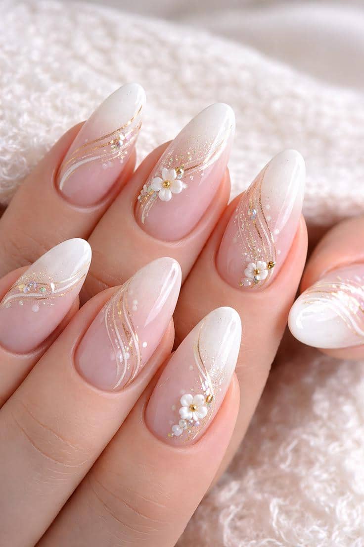 inspirasi nail art glitter soft look