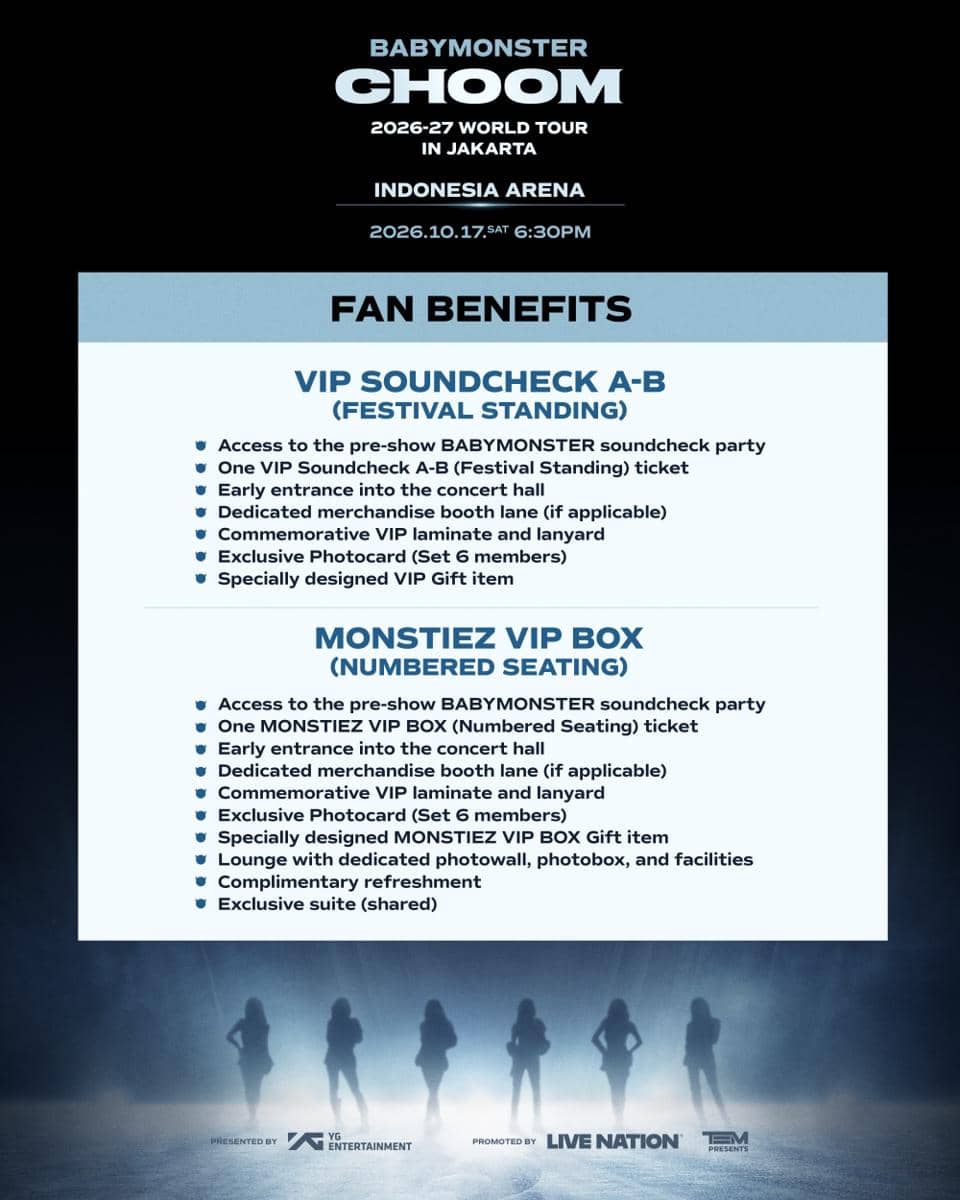 Slide 3 - Fan benefit BABYMONSTER WORLD TOUR [춤 (CHOOM)] in Jakarta 2026.JPEG