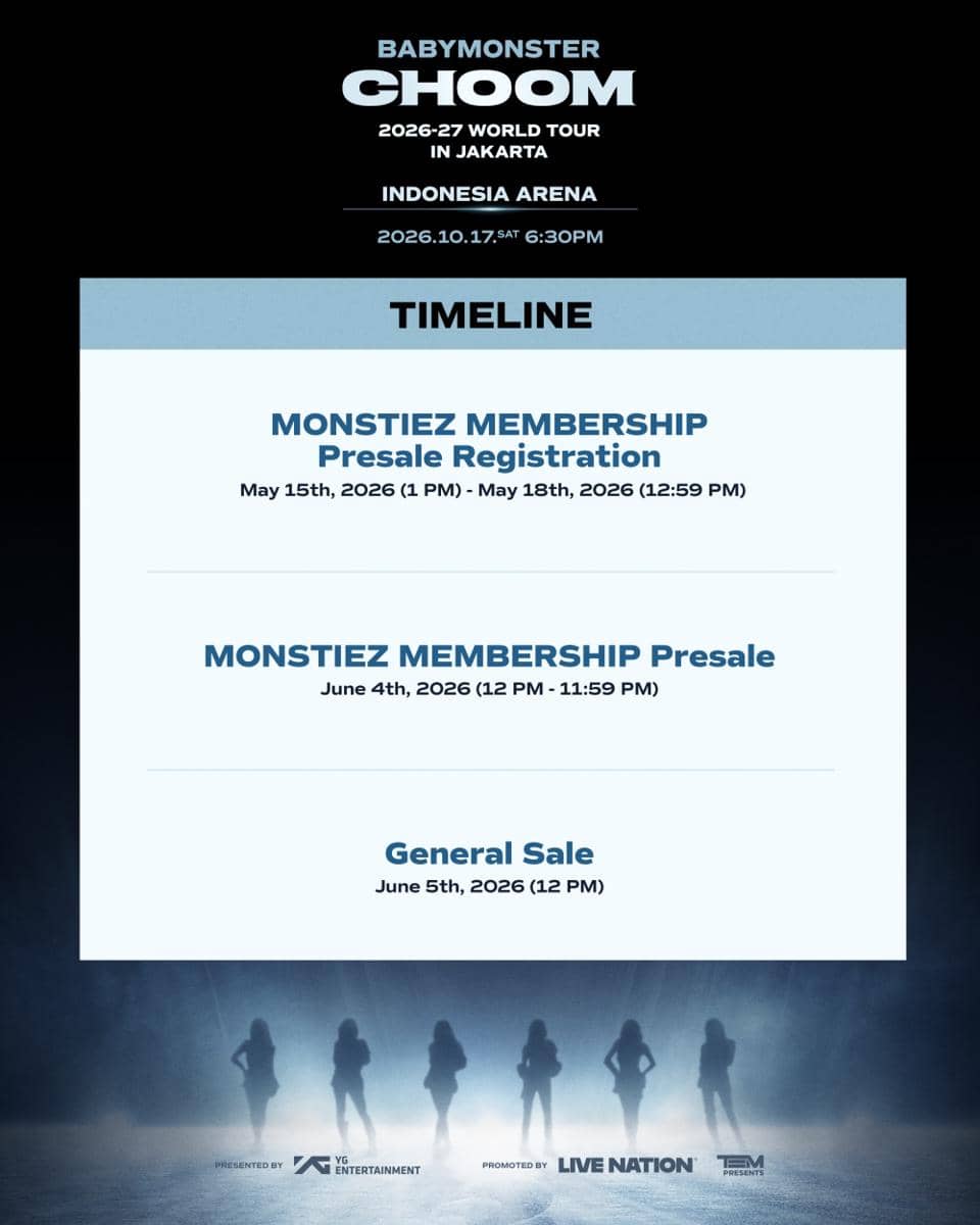 Slide 4 - Timeline BABYMONSTER WORLD TOUR [춤 (CHOOM)] in Jakarta 2026.JPEG
