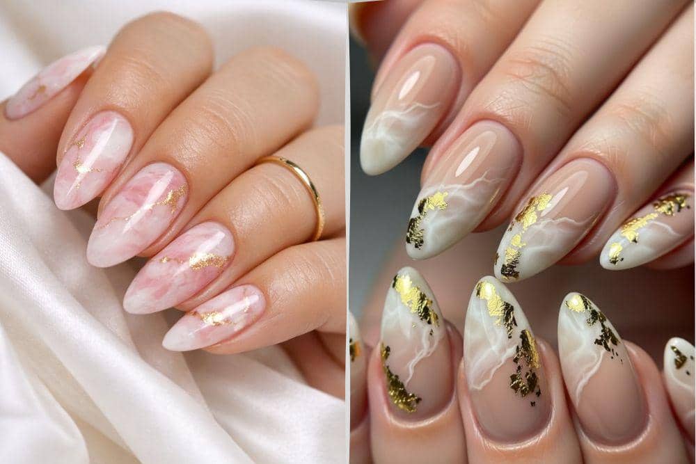 7 Inspirasi Nail Art Marble yang Elegan dan Artsy