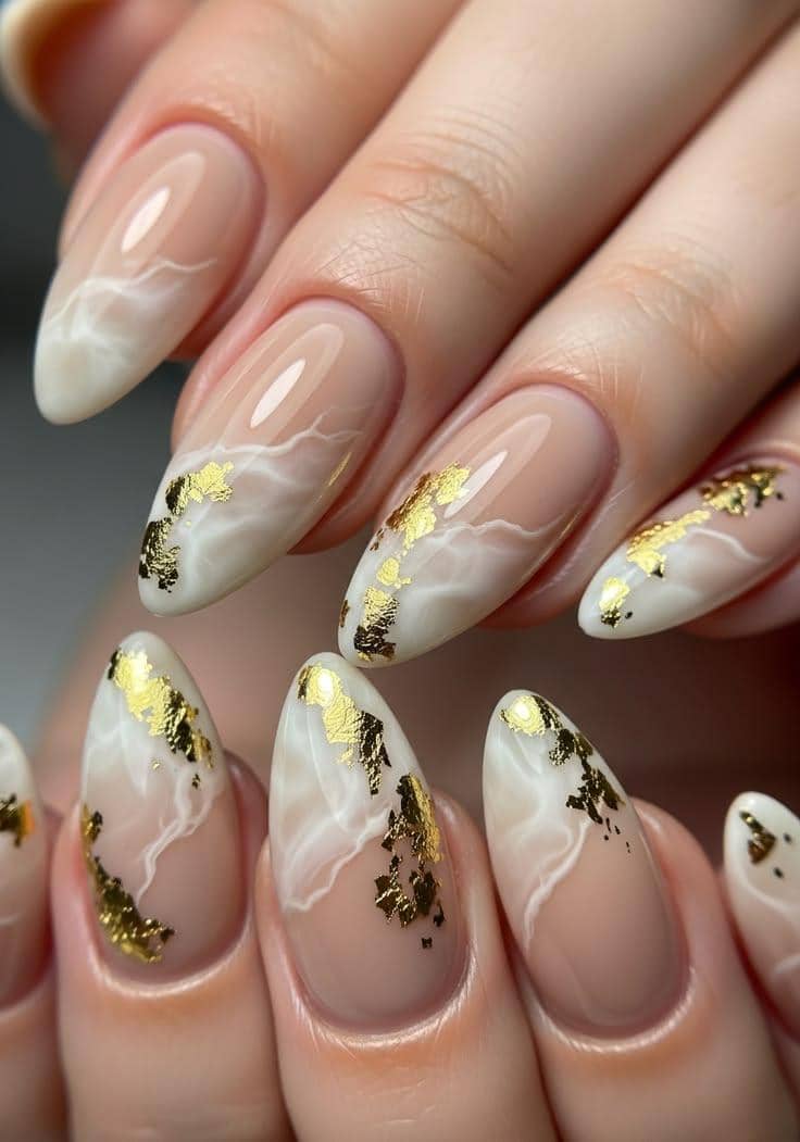 inspirasi nail art marble