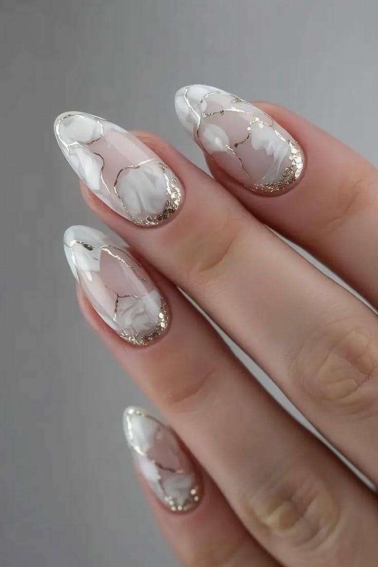 inspirasi nail art marble