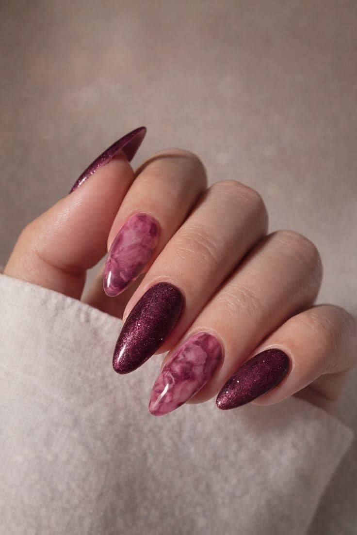 inspirasi nail art marble