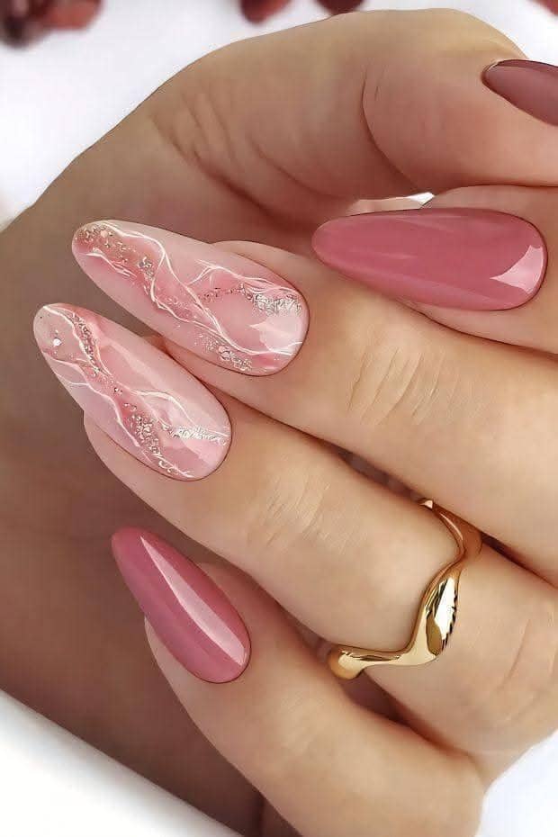 inspirasi nail art marble