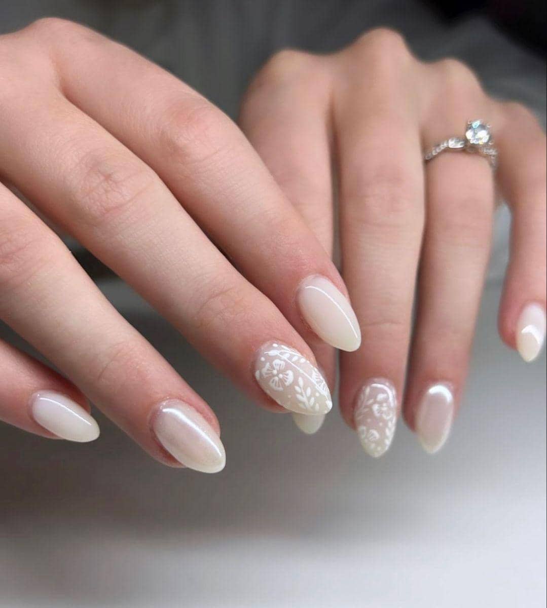 inspirasi nail art milky white