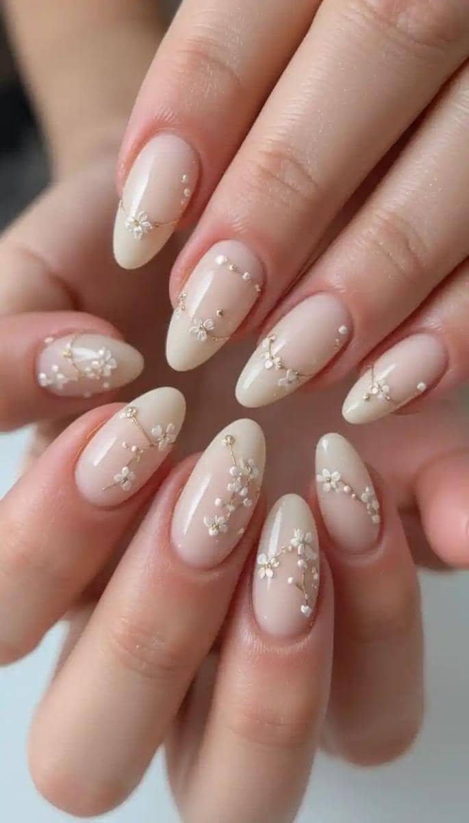 inspirasi nail art milky white