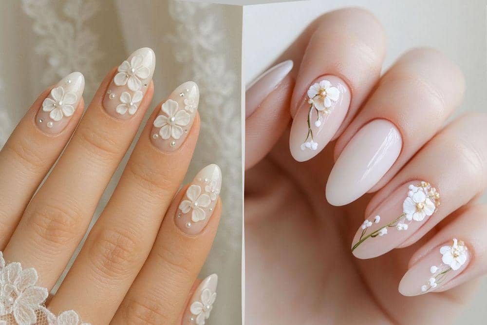 7 Inspirasi Nail Art Milky White yang Elegan dan Timeless