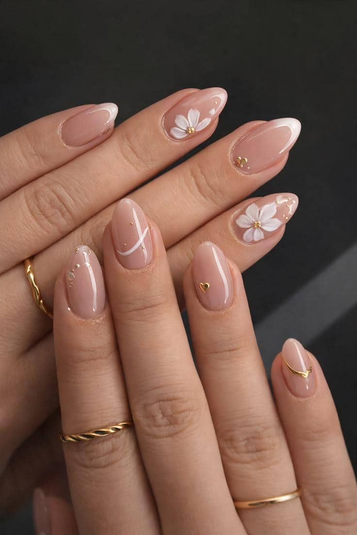 inspirasi nail art nuansa nude
