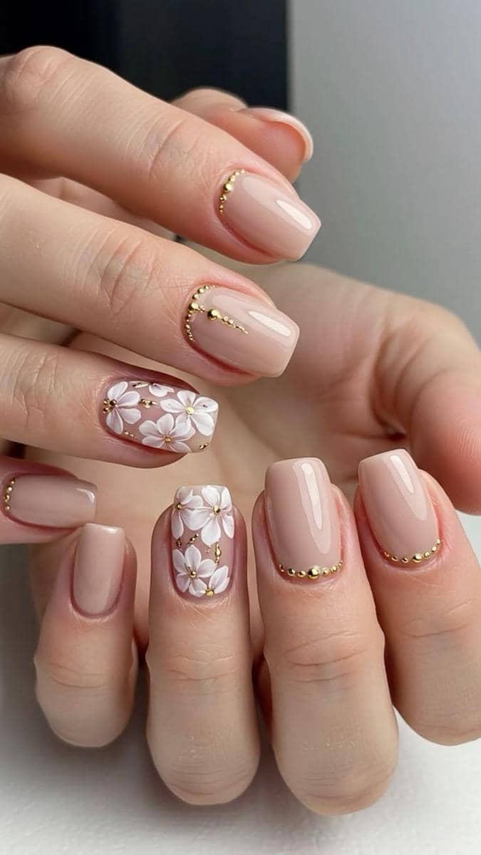 inspirasi nail art nuansa nude