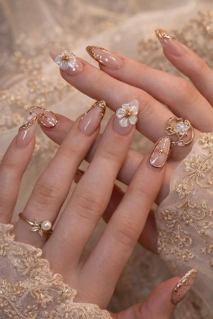 inspirasi nail art nuansa nude