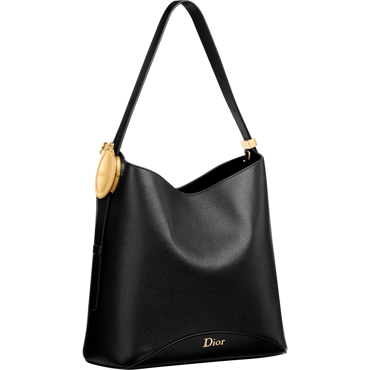 Medium Dior Médaillon Bucket Bag Black Grained Calfskin_M1532QUQWM900_HK $36,000.png
