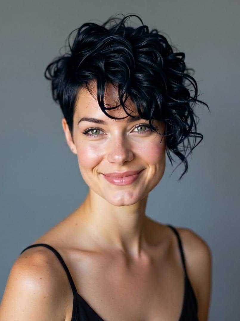 inspirasi model rambut keriting perempuan