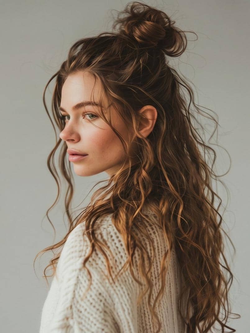 inspirasi model rambut keriting perempuan