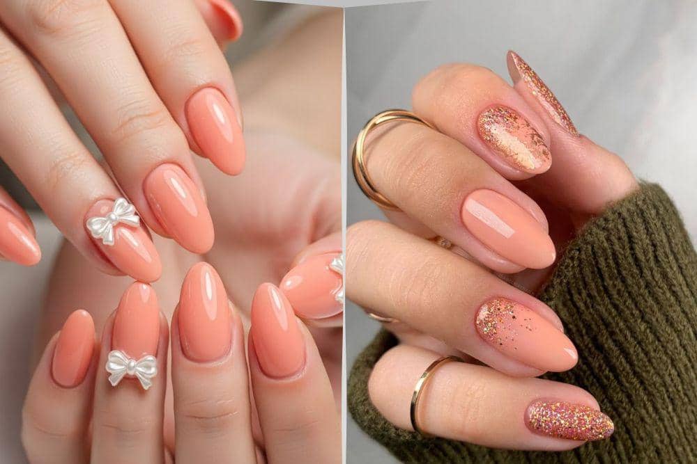 7 Inspirasi Nail Art Nuansa Peach yang Fresh dan Elegan