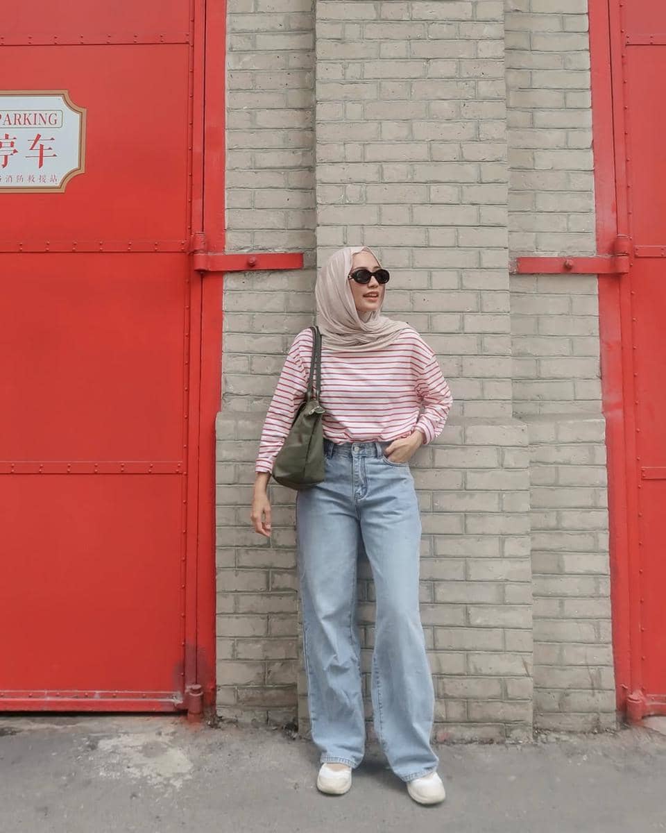 outfit nonton bola hijab aesthetic