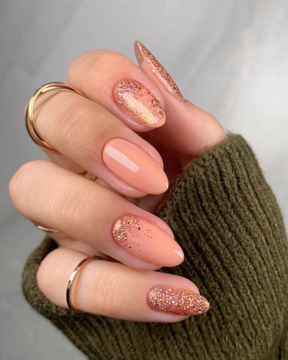 inspirasi nail art nuansa peach