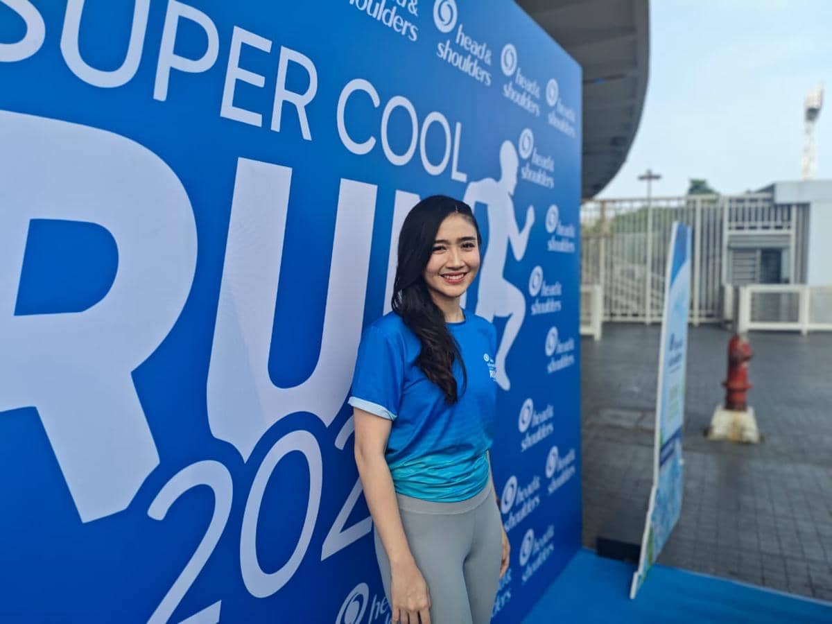 Febby Rastanty di acara Head & Shoulders Super Cool Run 2026 yang digelar pada Sabtu (30/5/2026) di Plaza Parkir Timur Gelora Bung Karno (GB