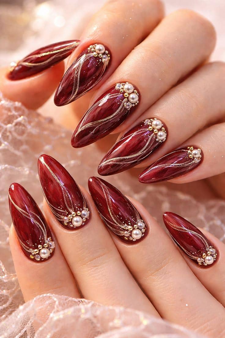 inspirasi nail art sparkling untuk party look