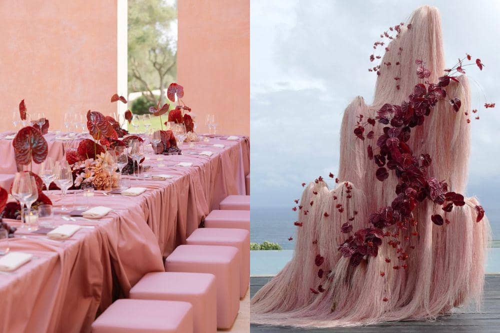 Dusty Rose & Deep Crimson