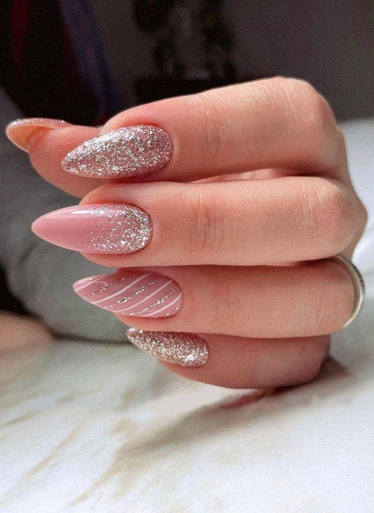 inspirasi nail art sparkling untuk party look