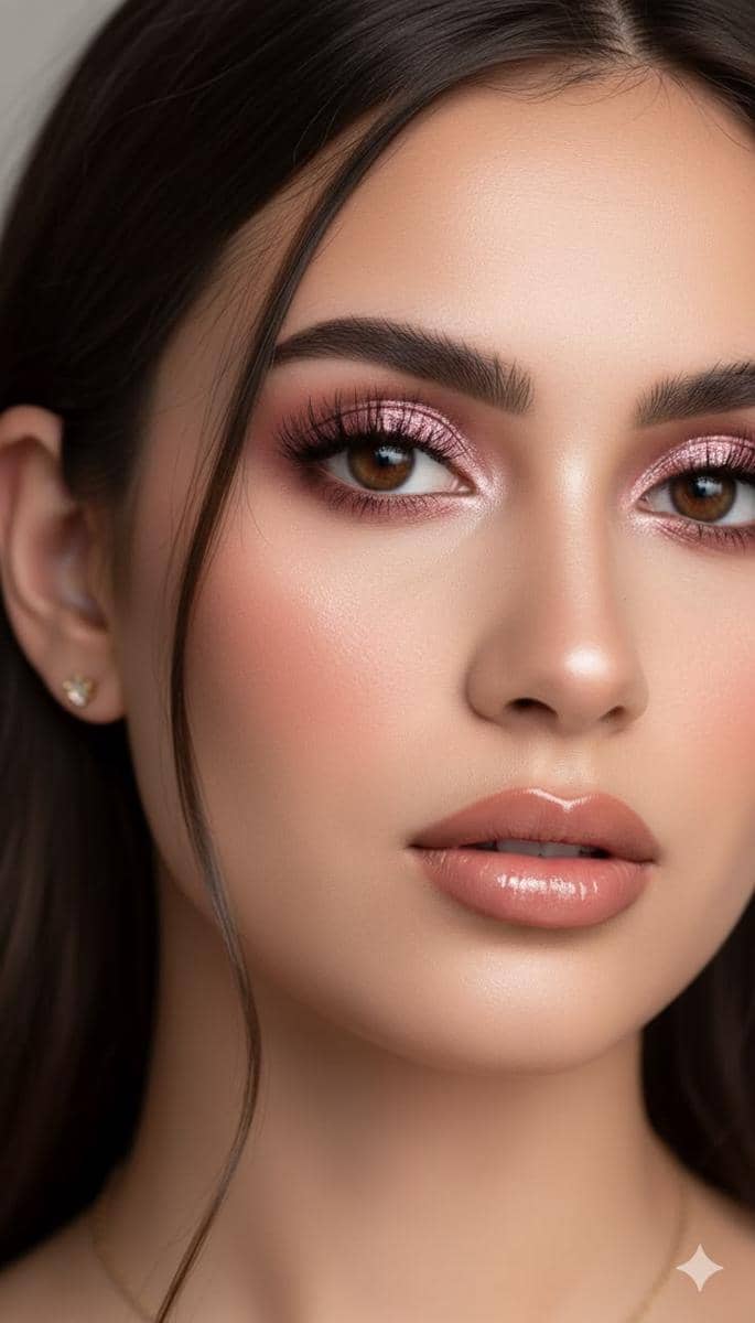 glitter eye makeup untuk acara malam