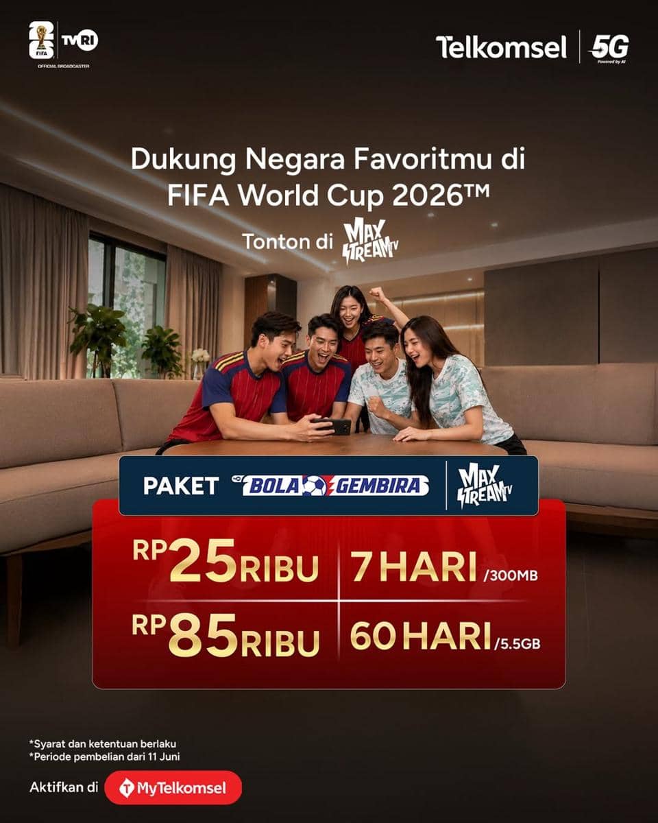 cara nonton Piala Dunia 2026 di HP