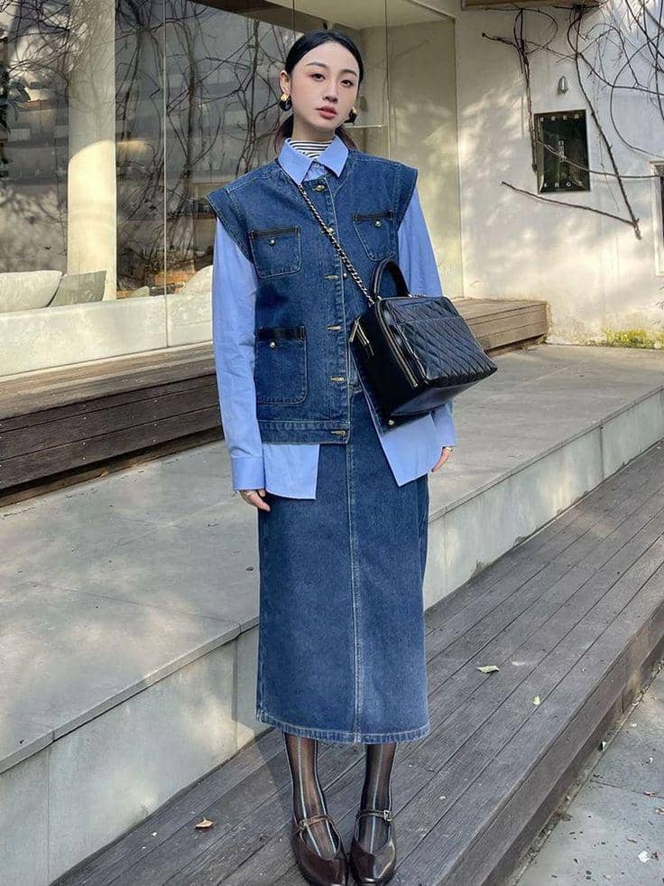 outfit serba denim