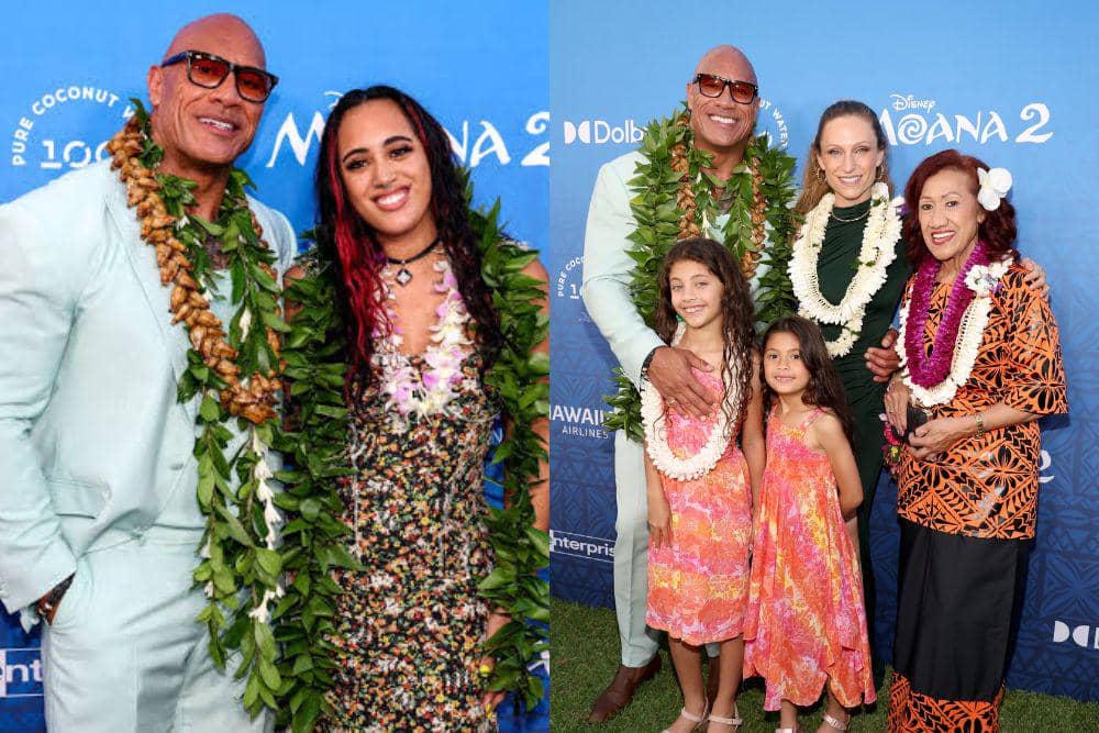 Dwayne Johnson dan keluarga